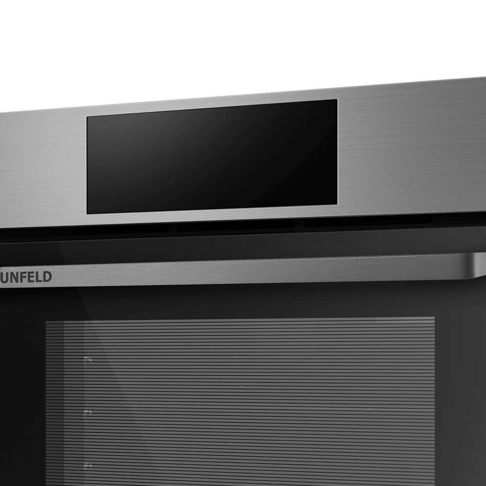 Электрический серый духовой шкаф 60 см с режимом конвекции