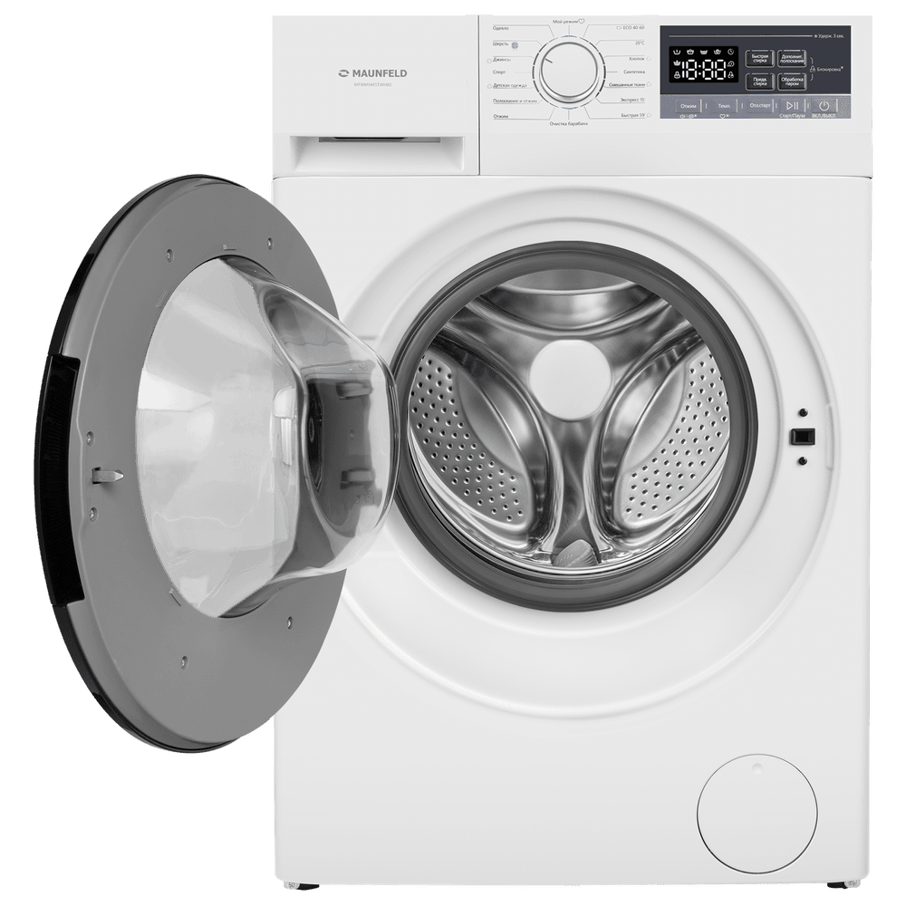 Стиральная машина c инвертором и паром MAUNFELD MFWM148STWH02