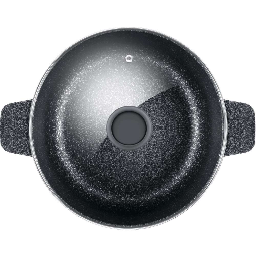 Кастрюля MAUNFELD GRETA MF24GRTT01CR из литого алюминия со стеклянной крышкой, 24 см, 4 л