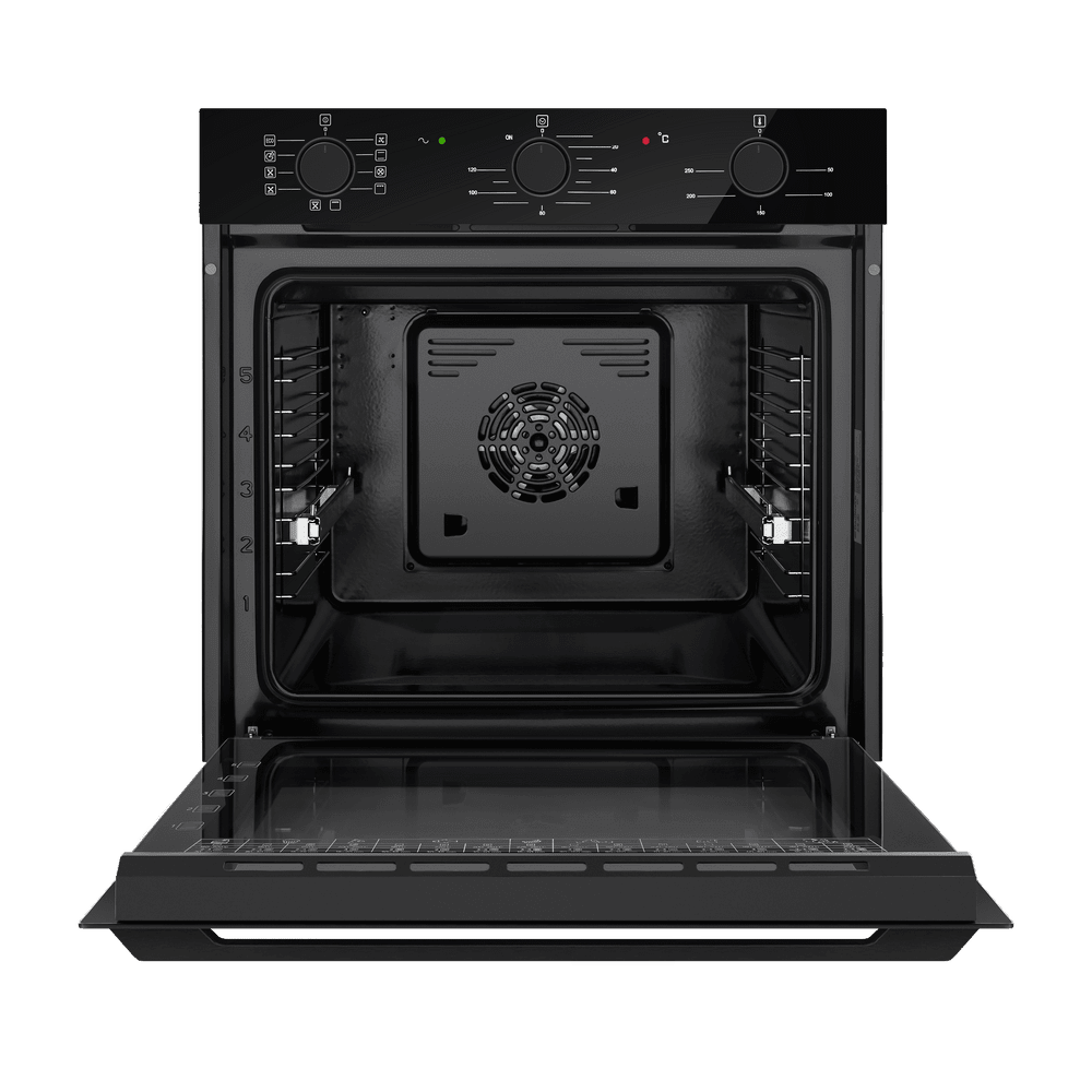 Электрический  черный духовой шкаф 60 см с режимом конвекции